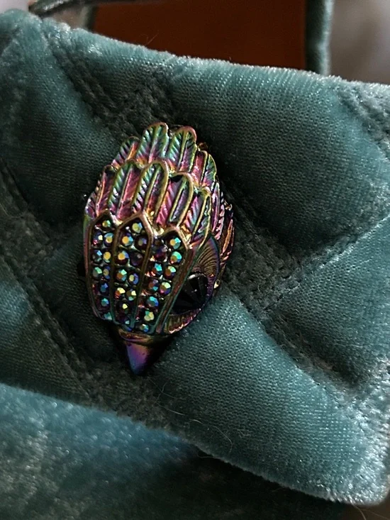 Kurt Geiger Teal Velvet Jeweled Heels. Size 41 European size - Picture 4 of 9